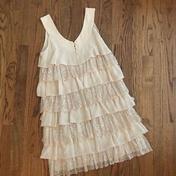 Kenzie dress sz 4 tiered ruffle sequin mini dress - Picture 6 of 6
